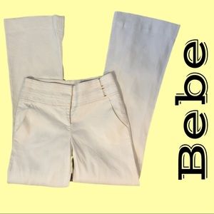 White fully lined Bebe White dress pants size 0